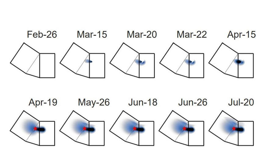 Initial stage of seismic swarms controlled by precursory aseismic slip